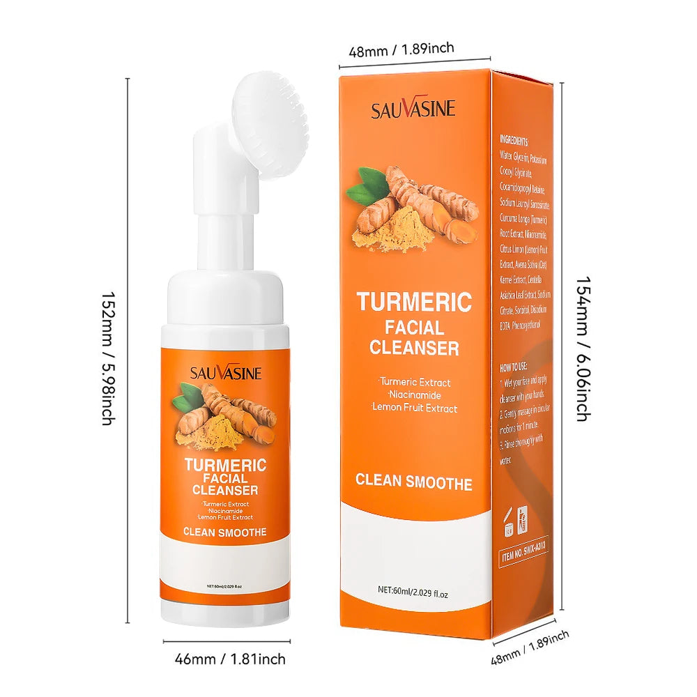Mousse nettoyante curcuma citron – coffret 2 & 3 pièces – Belleréelle