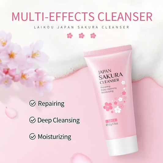Mousse nettoyante Sakura – texture légère & purifiante – Belleréelle