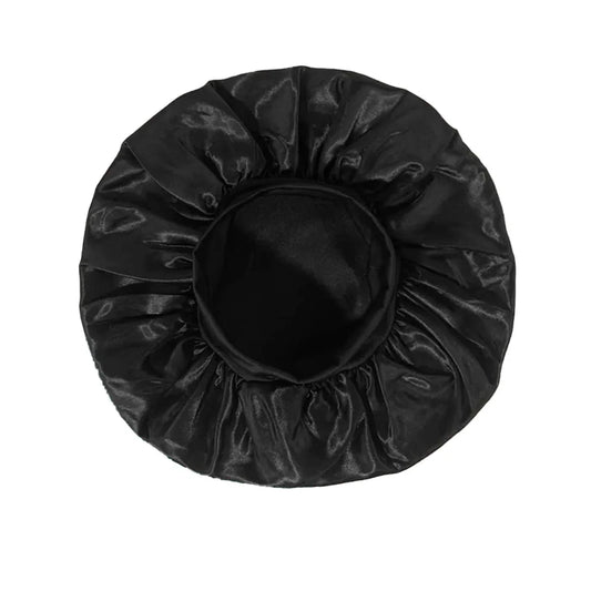 Bonnet satin nuit – couleur beige bandeau large – Belleréelle