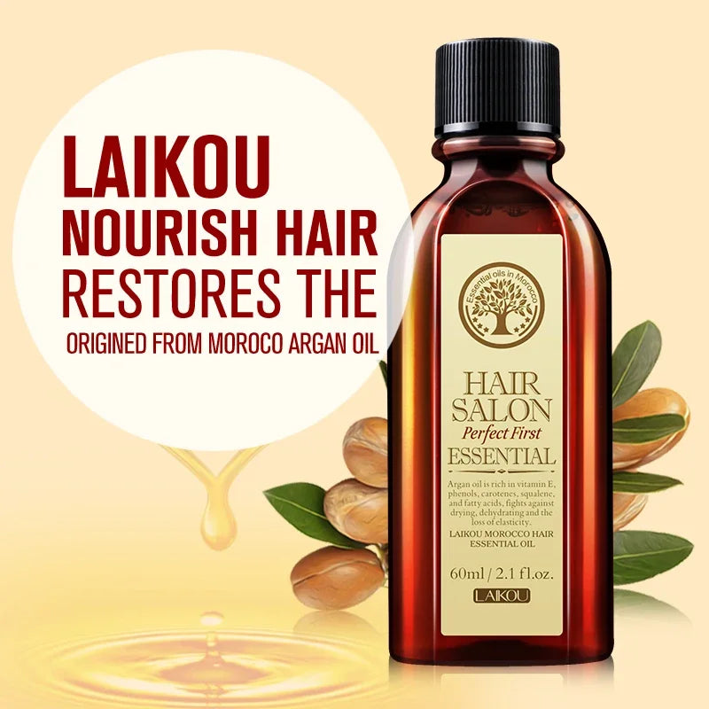 Huile argan cheveux – flacon 60ml vue de côté – Belleréelle