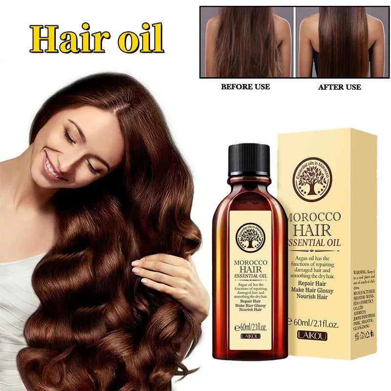 Huile d'argan cheveux 60ml anti-chute brillance & douceur – Belleréelle