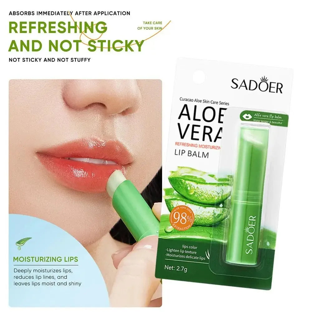 Baume aloe vera lèvres – application lèvres gercées – Belleréelle