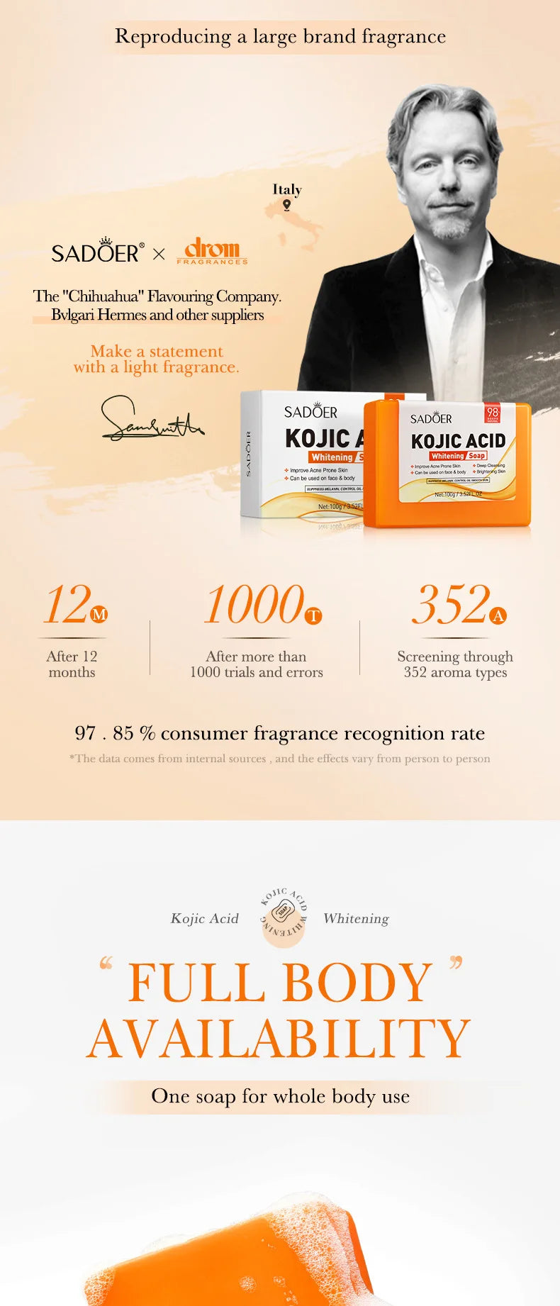 Savon Nettoyant Éclaircissant à l'Acide Kojique