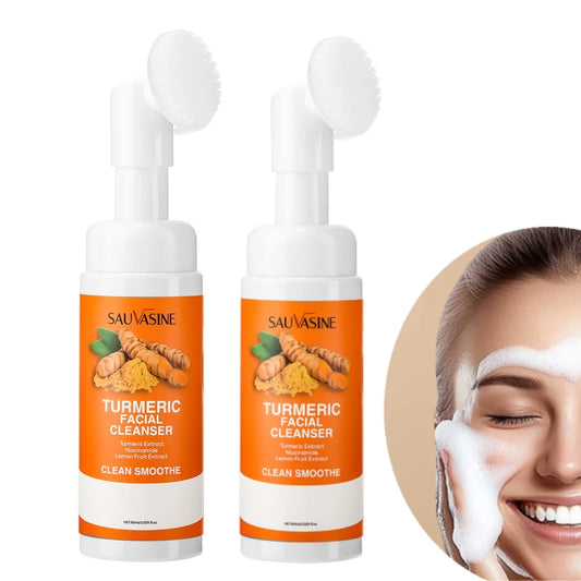 Mousse nettoyante curcuma & citron teint lumineux brosse offerte – Belleréelle