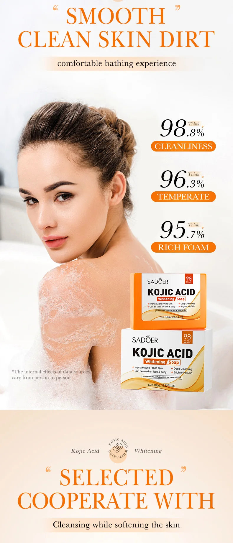 Savon Nettoyant Éclaircissant à l'Acide Kojique