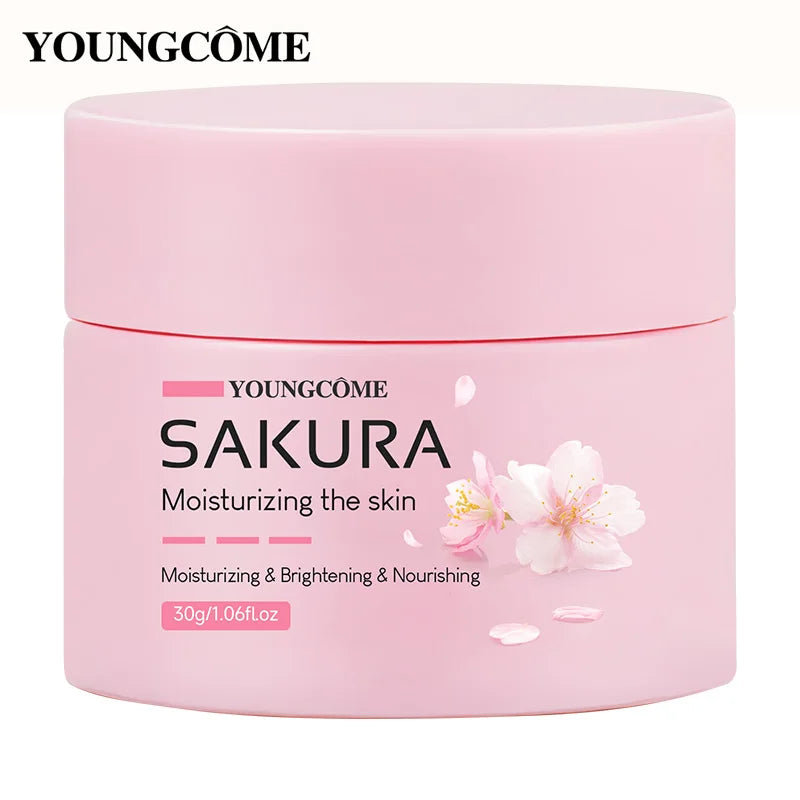 Crème visage Sakura au collagène anti-âge – hydratation & éclat – Belleréelle