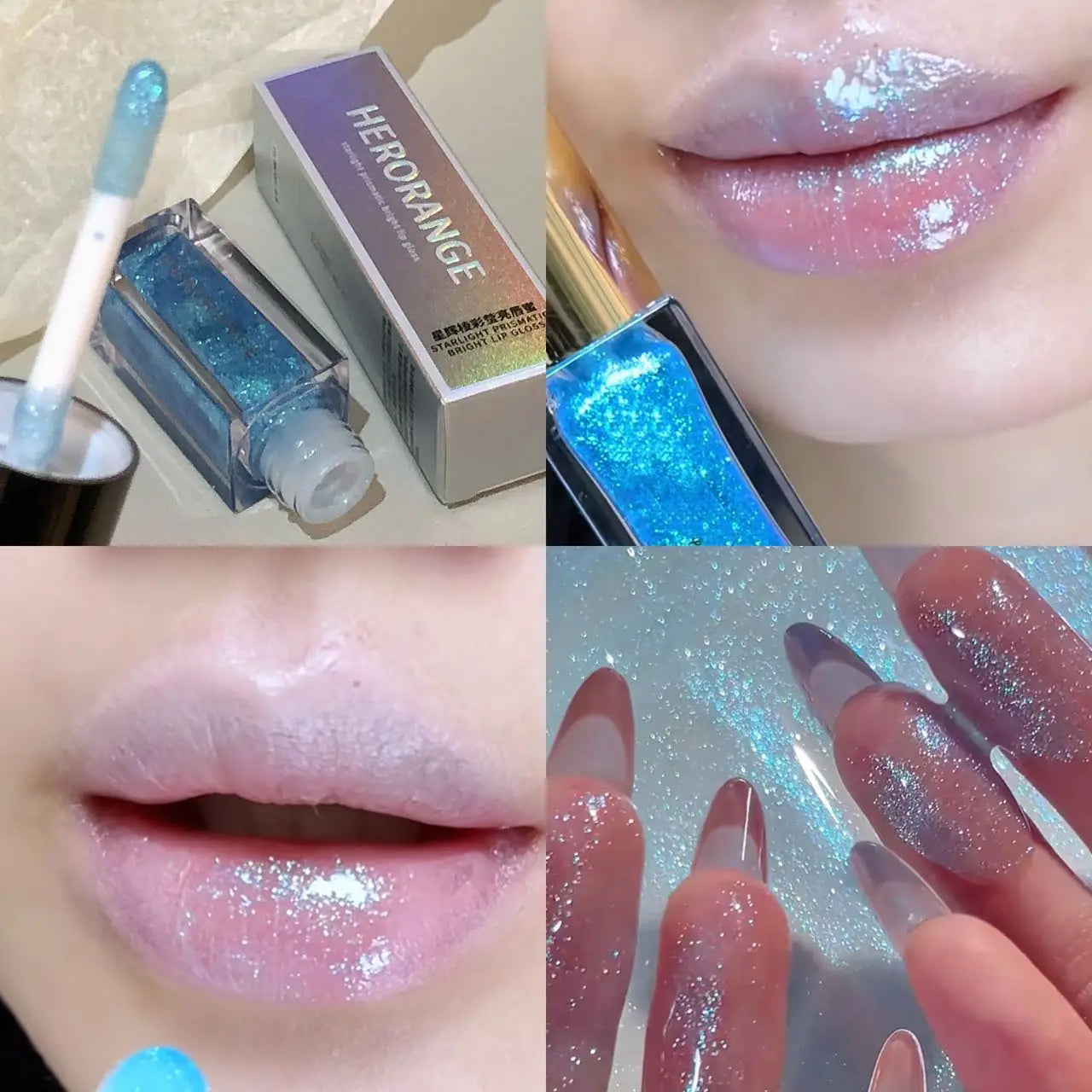 Gloss perlescent Starlight – femme lèvres brillantes – Belleréelle
