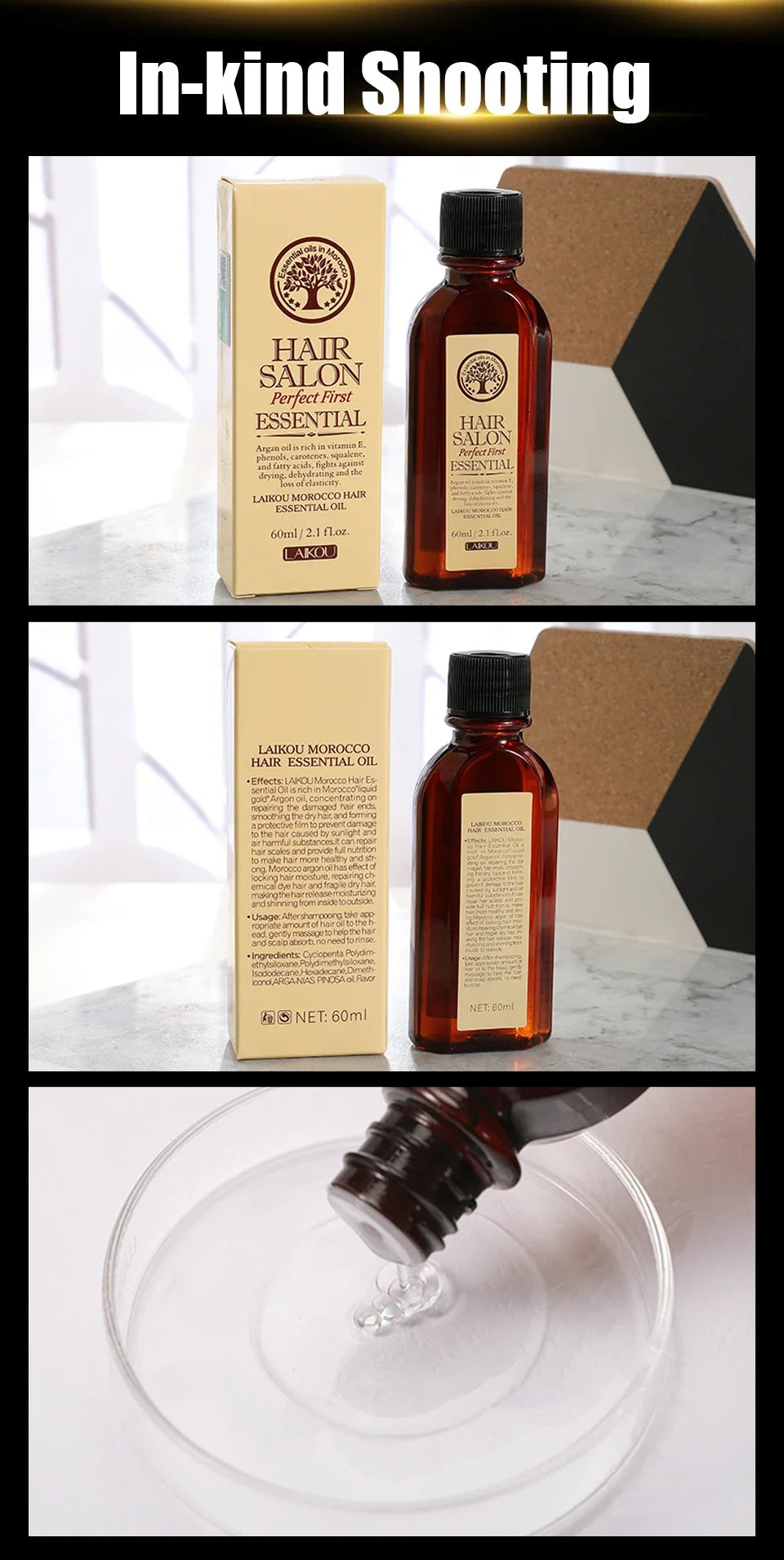 Huile argan 60ml – fond naturel présentation produit – Belleréelle
