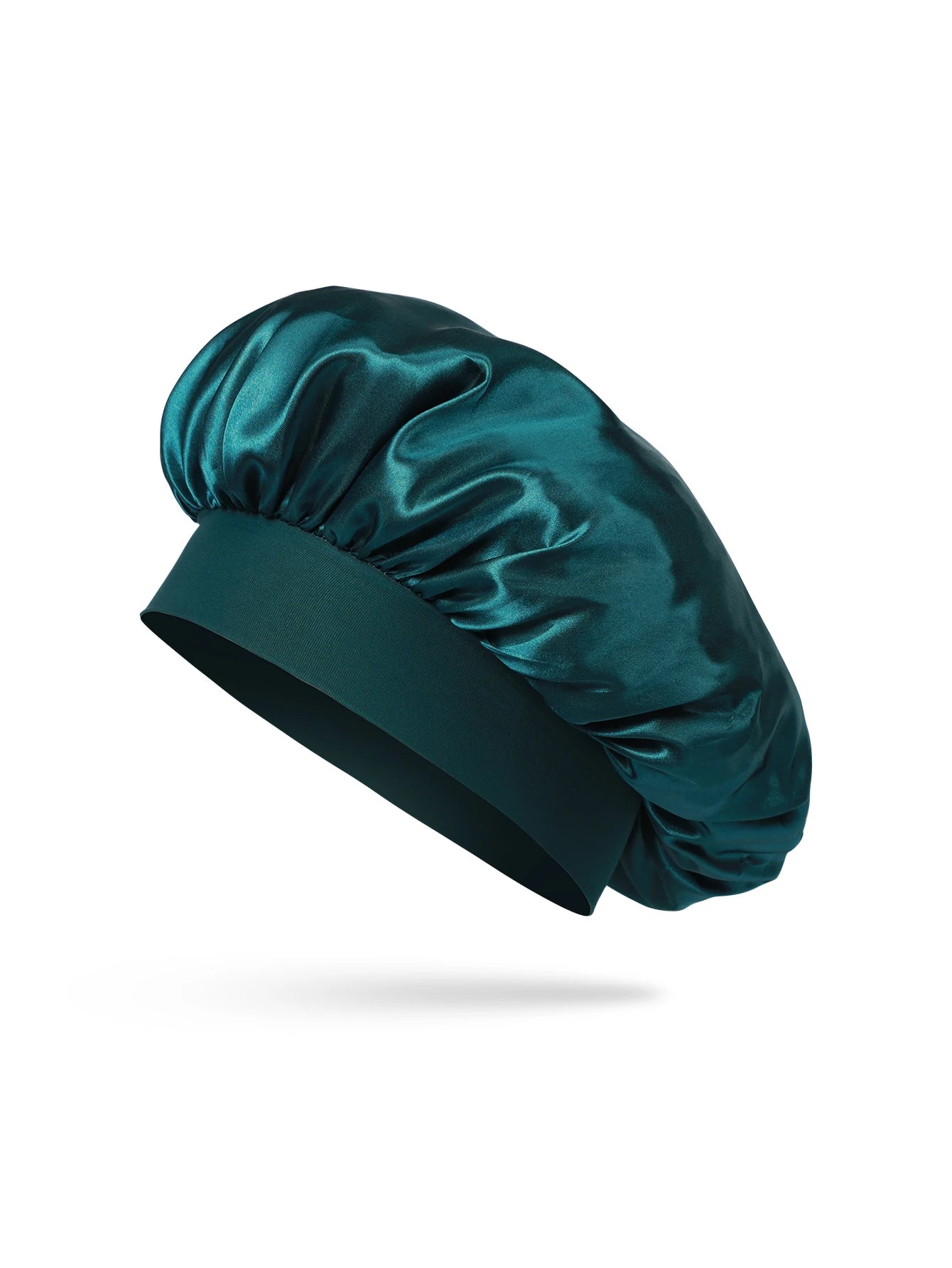 Bonnet satin cheveux bouclés – couleurs rose & bordeaux – Belleréelle