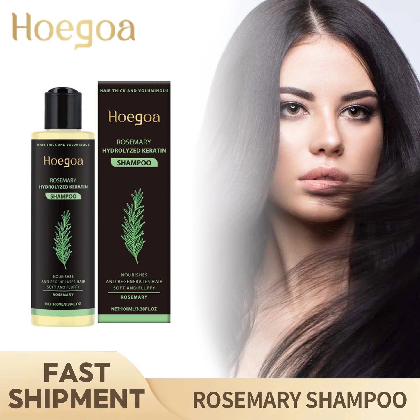 Shampooing romarin kératine – packaging fond blanc – Belleréelle