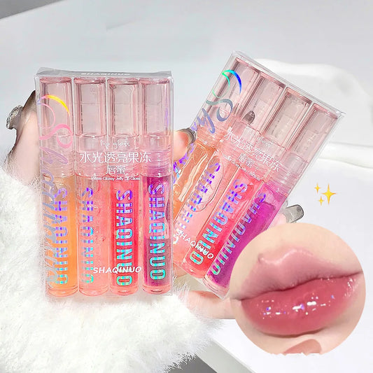 Coffret 4 gloss miroir nacré lèvres sublimées ultra-brillantes – Belleréelle