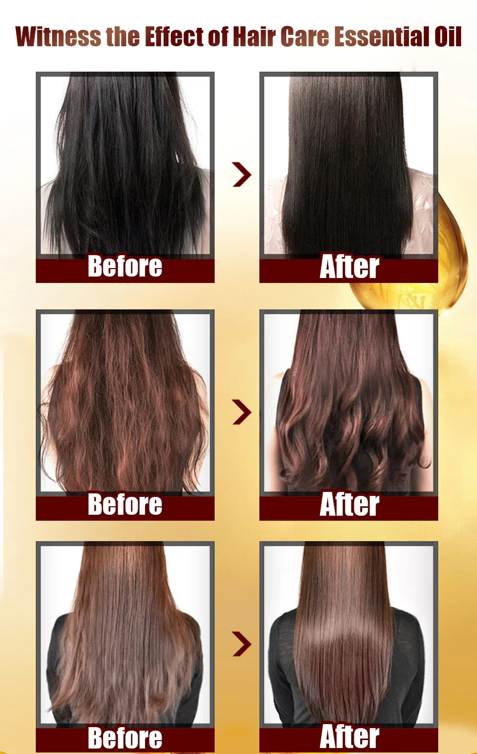 Huile argan cheveux – avant après cheveux nourris – Belleréelle