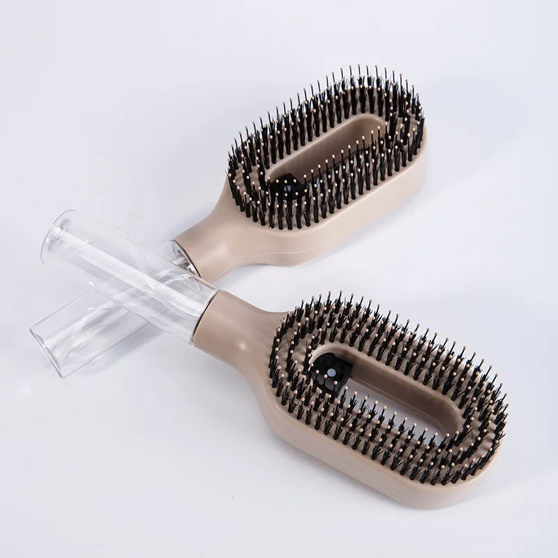 Brosse Spray 2-en-1 — Massage du Cuir Chevelu & Démêlant Antistatique