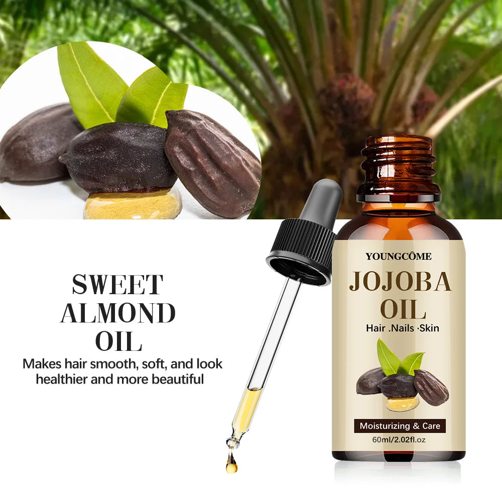 Huile de Jojoba Bio Pure — Visage, Cheveux & Ongles