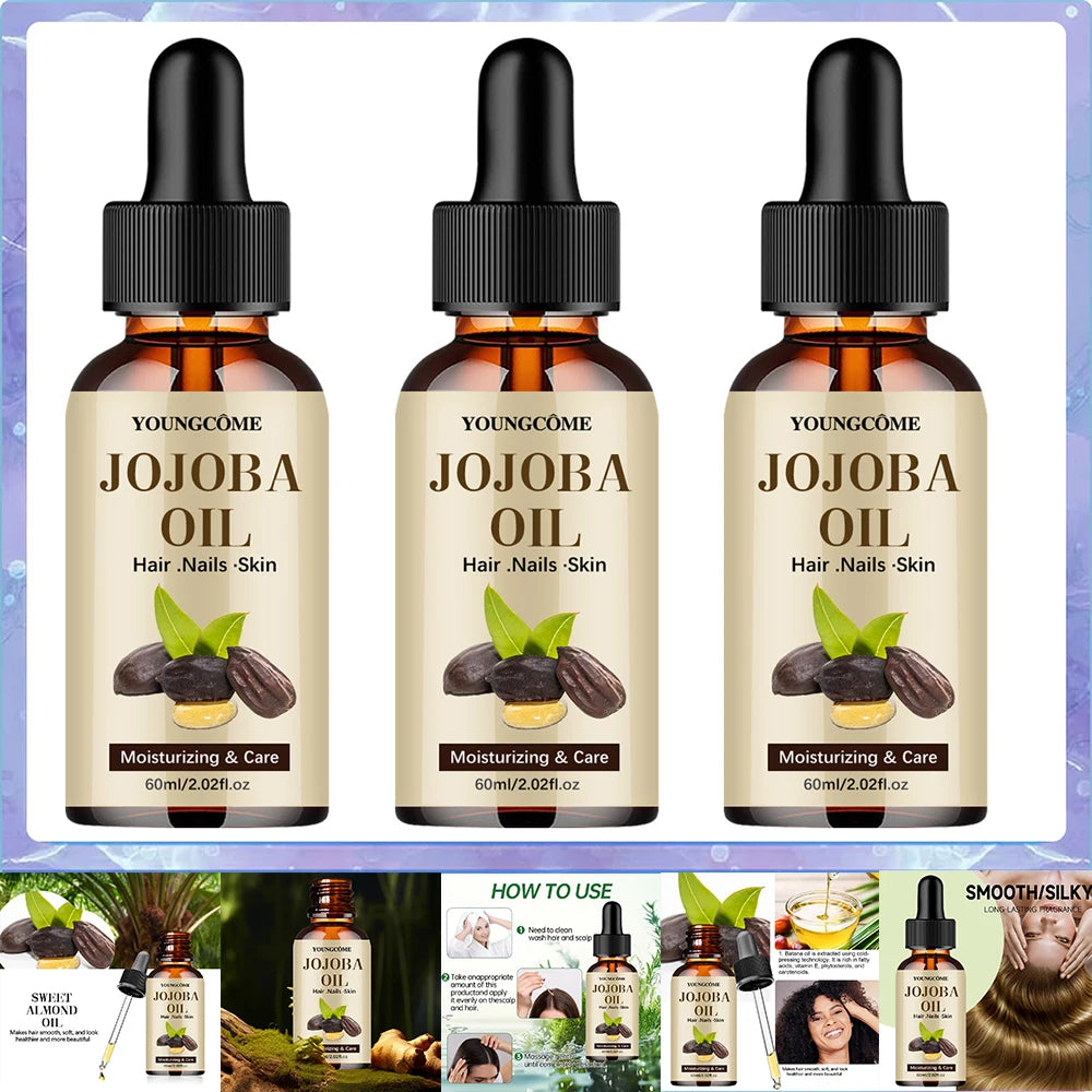 Huile de Jojoba Bio Pure — Visage, Cheveux & Ongles