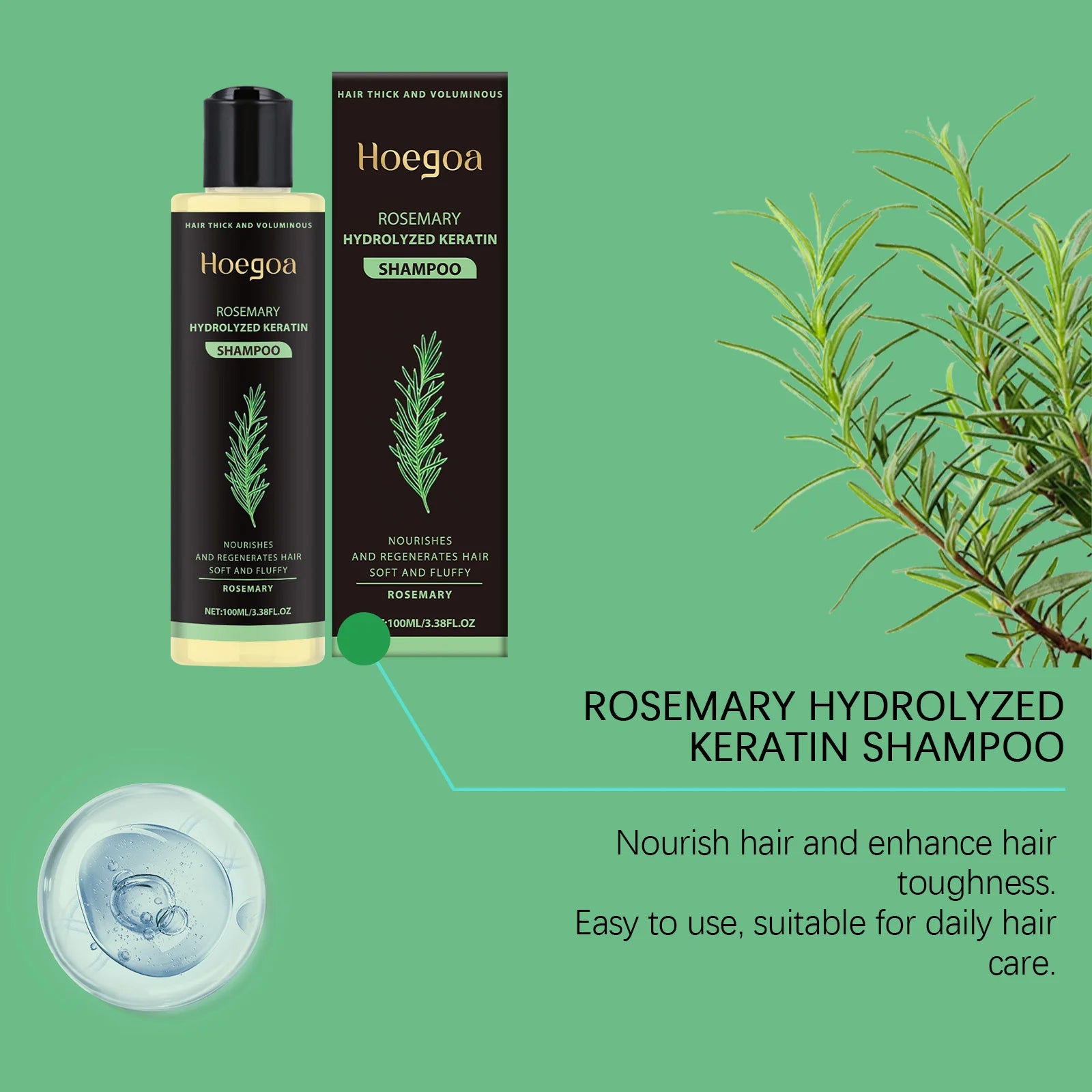 Shampooing romarin – soin cheveux abîmés réparation – Belleréelle