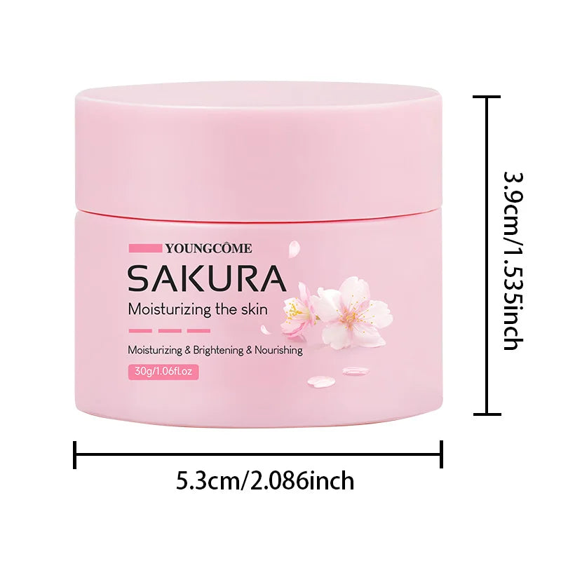 Crème visage Sakura collagène – packaging fond blanc – Belleréelle