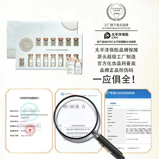 Masque K-beauty collagène – packaging ampoules fond blanc – Belleréelle