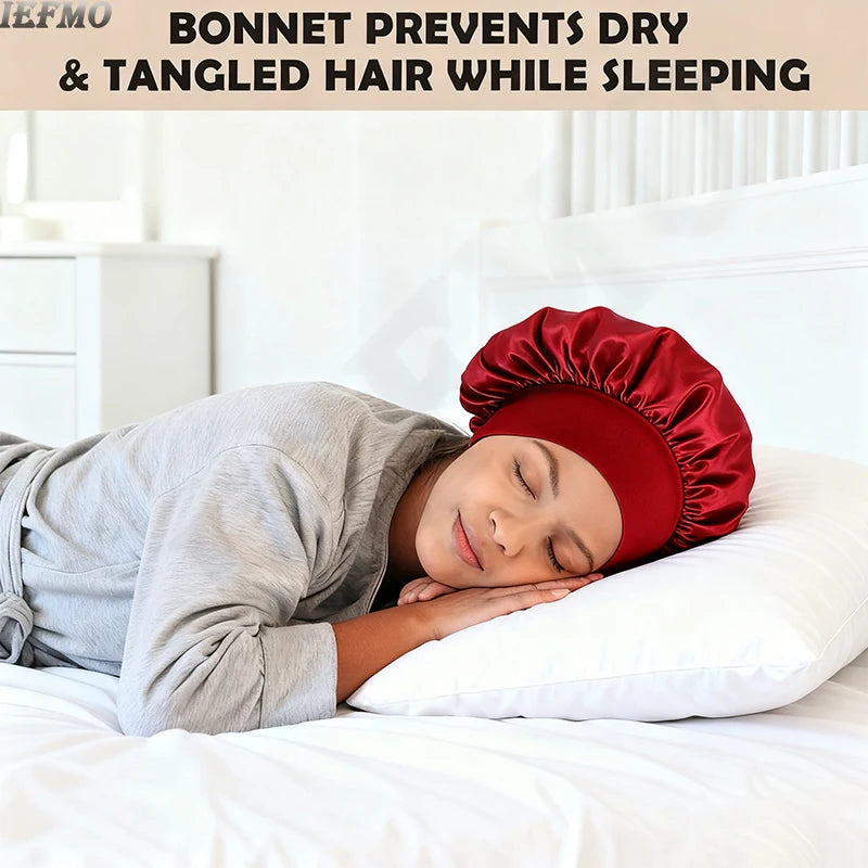 Bonnet satin grand format – packaging fond blanc élégant – Belleréelle