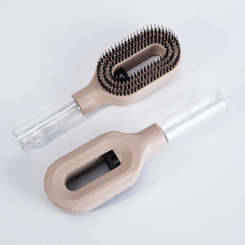 Brosse Spray 2-en-1 — Massage du Cuir Chevelu & Démêlant Antistatique
