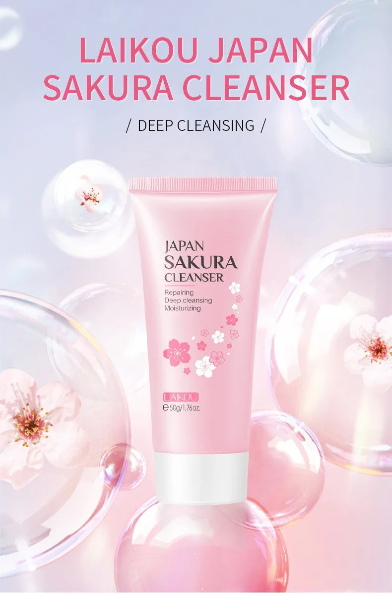 Mousse nettoyante Sakura – bienfaits anti-imperfections – Belleréelle
