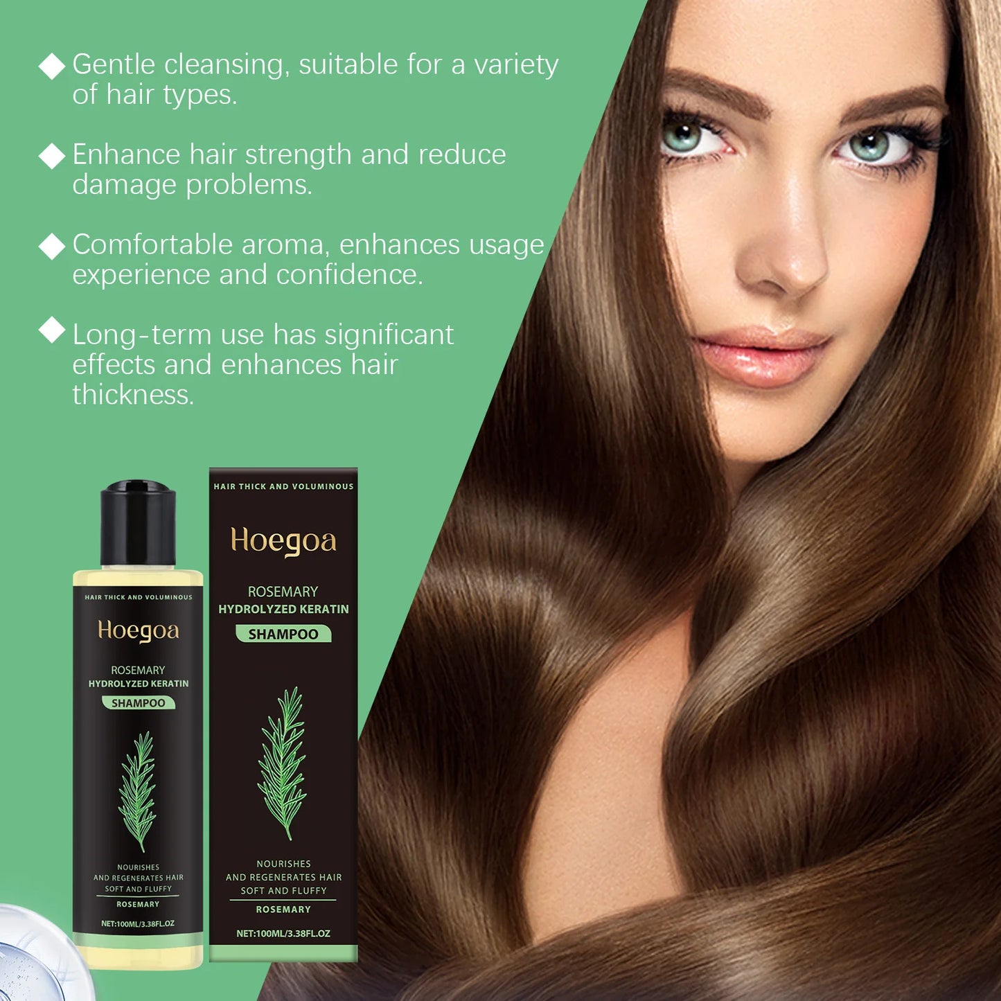 Shampooing au romarin — cheveux forts & volumineux